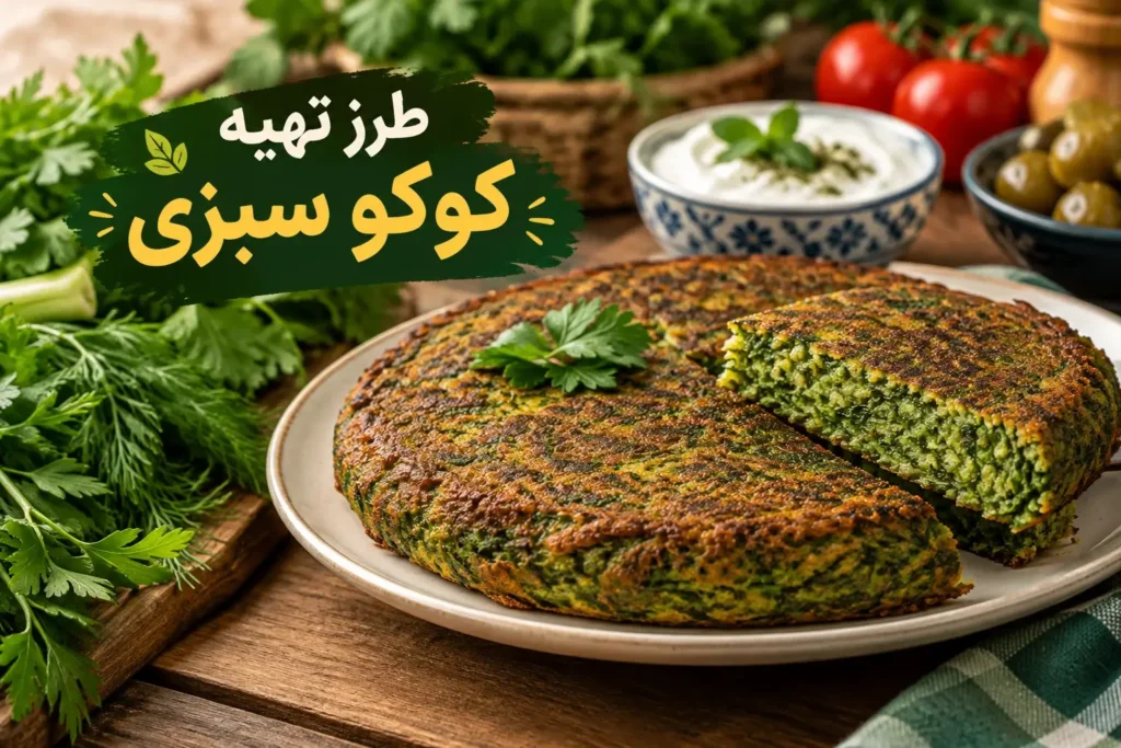 طرز تهیه کوکو سبزی